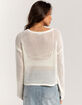 NO COMMENT Star Open Weave Womens Sweater image number 4