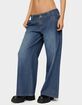 EDIKTED Petite Cory Striped Low Rise Jeans image number 2