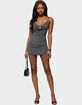 EDIKTED Layered Bra Cowl Neck Mini Dress image number 5