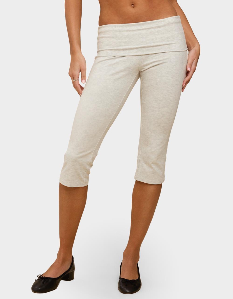 EDIKTED Rocio Foldover Capri Pants image number 0