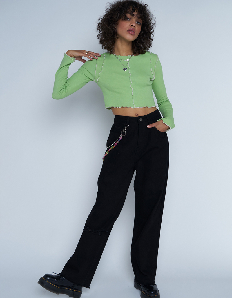 DAISY STREET Womens Bead Chain Jeans  image number 0