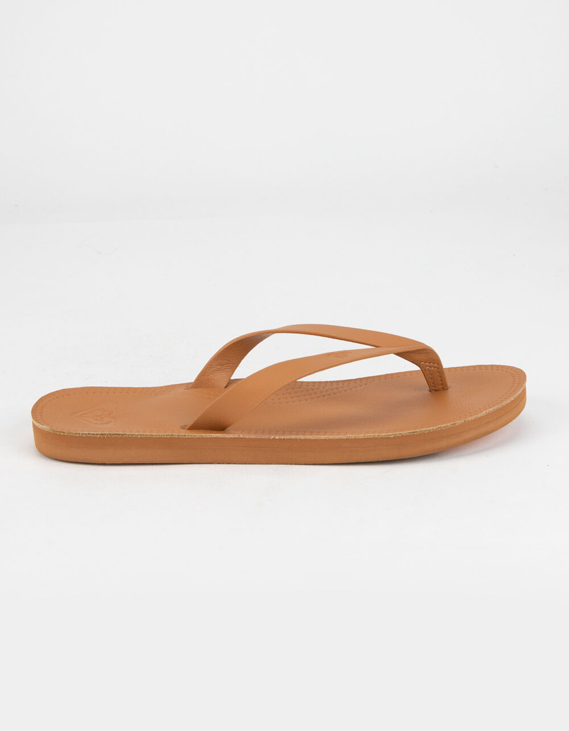ROXY Brinn Womens Tan Leather Sandals image number 1
