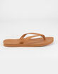ROXY Brinn Womens Tan Leather Sandals image number 2