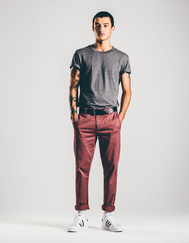RSQ London Mens Skinny Stretch Chino Pants image number 0