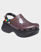CROCS Classic Bae Pride Womens Translucent Glitter Clogs image number 1