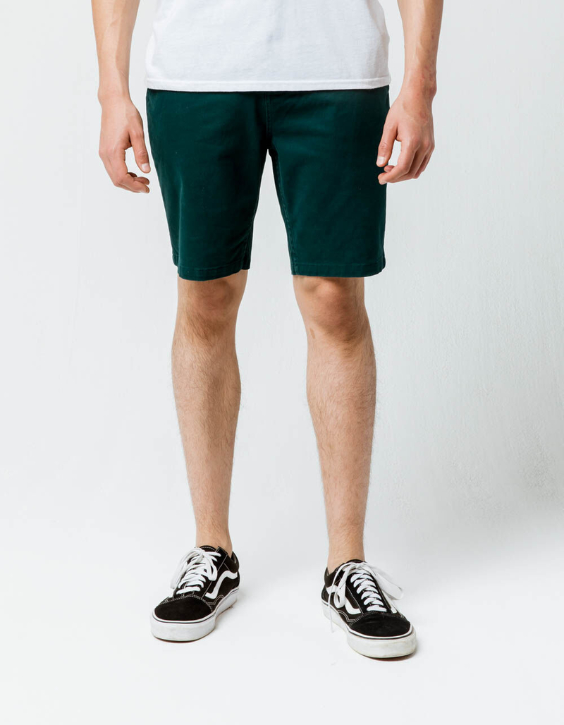 CHARLES AND A HALF Lincoln Stretch Teal Blue Mens Shorts image number 2