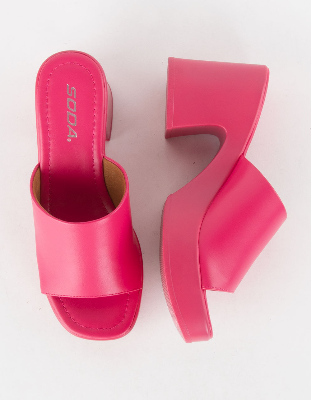 SODA Typo Womens Platform Sandals - FUSCHIA | Tillys
