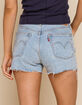 LEVI'S 501 Womens Light Wash Denim Shorts image number 3