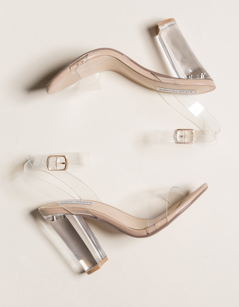 STEVE MADDEN Camille Clear Womens Heeled Sandals image number 0
