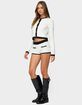 EDIKTED Mara Contrast Textured Knit Shorts image number 4