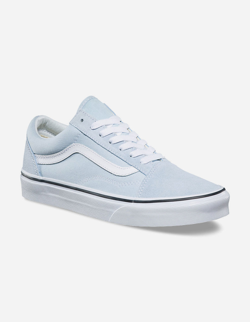 VANS Old Skool Baby Blue & True White Womens Shoes image number 1