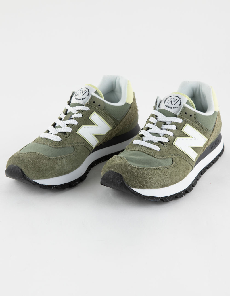 NEW BALANCE 574 Rugged Mens Shoes GREEN/WHITE Tillys