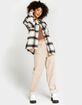LOVE TREE Plaid Sherpa Womens Jacket image number 4