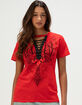 AFFLICTION Middleham Canyon Womens Lace Up Top image number 1