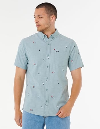 RIP CURL Skelly Breach Mens Short Sleeve Shirt RIP CURL Skelly Breach Mens Short Sleeve Shirt Primary Image