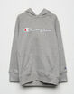 CHAMPION Raglan Heather Gray Girls Hoodie image number 2