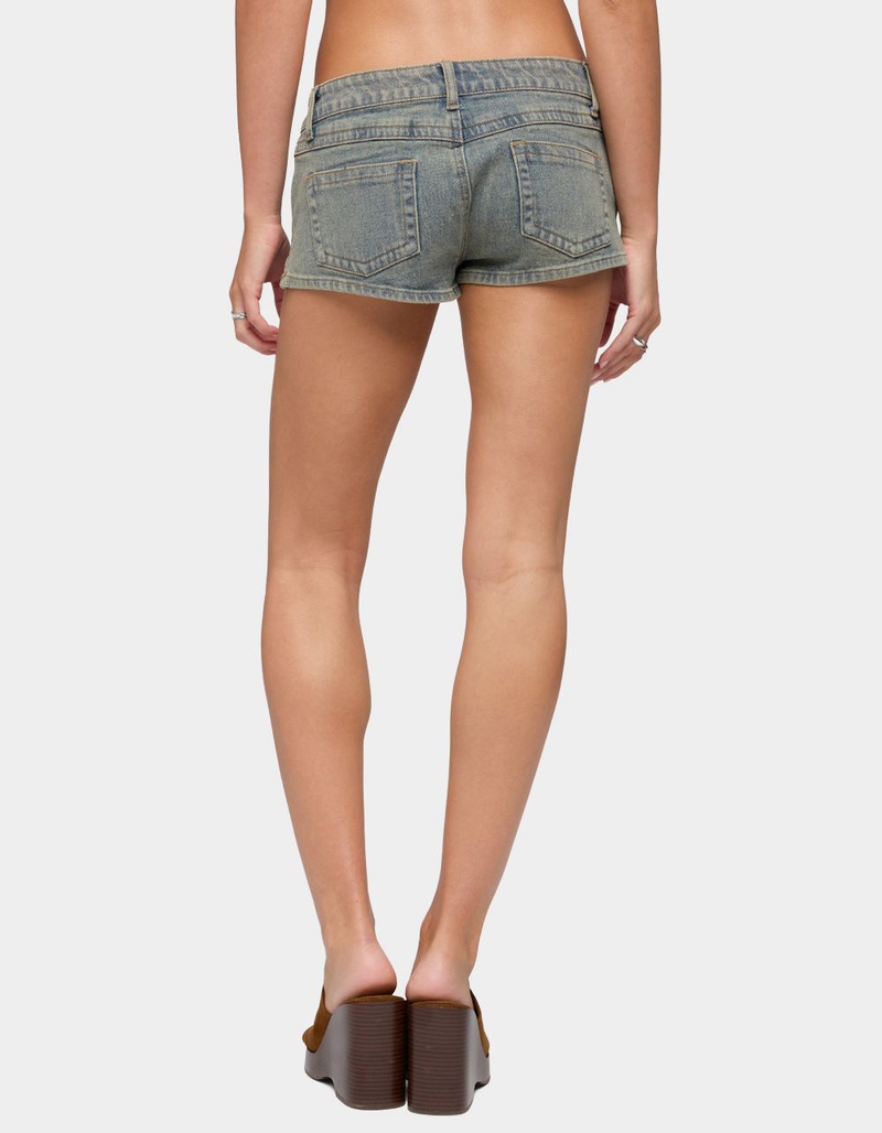 EDIKTED Jagger Low Rise Denim Shorts image number 2