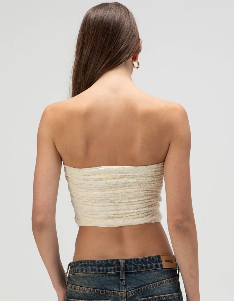 FULL TILT Texture Cinch Womens Tube Top image number 3