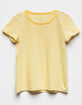 FULL TILT Essentials Stripe Yellow Girls Tee image number 1