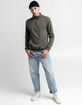 RSQ Mens Olive 1/4 Zip Mock Neck Sweatshirt image number 5