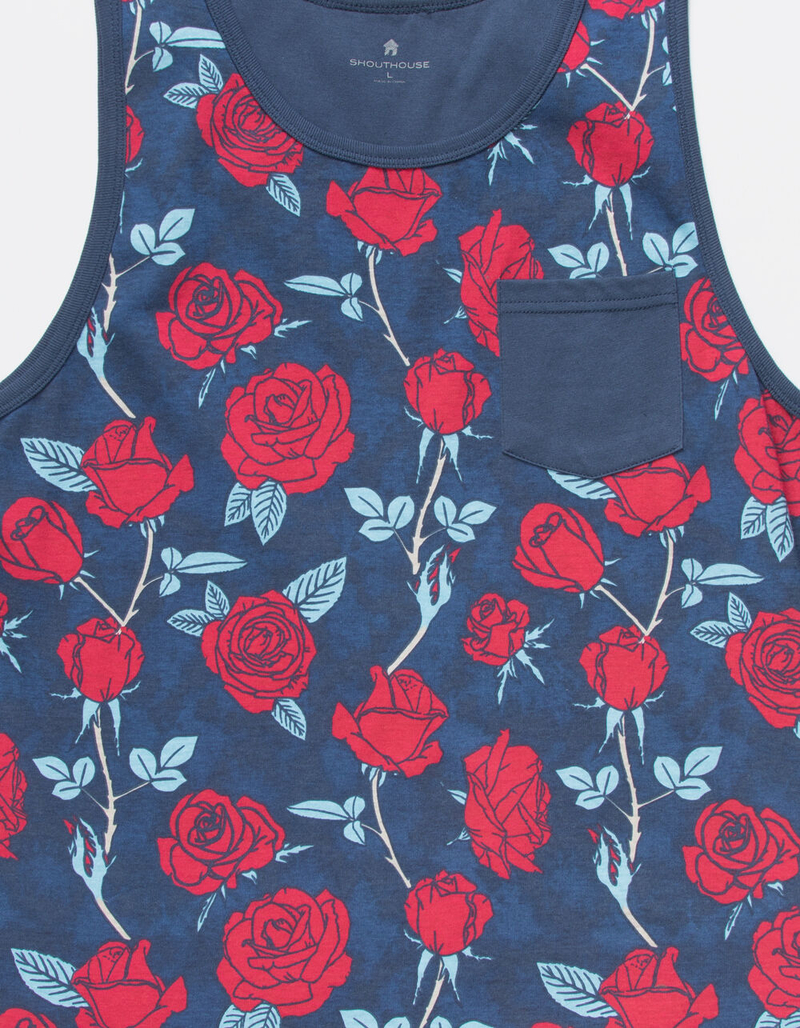 SHOUTHOUSE Rose Mens Tank Top image number 1