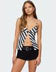 EDIKTED Nix Striped Split Front Top image number 1