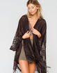 Lacey Fringe Black Kimono image number 1