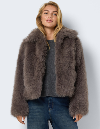 NOISY MAY Evie Womens Faux Fur Jacket Primary Image