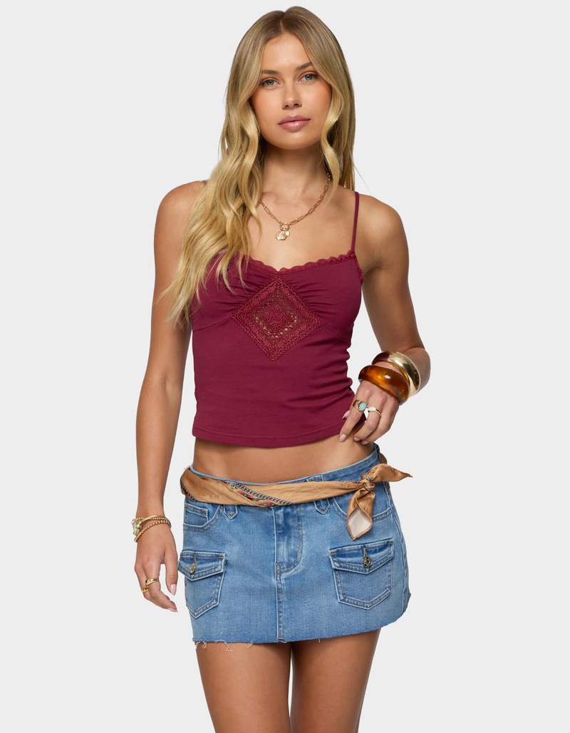 EDIKTED Mor Lacey Tank Top image number 0