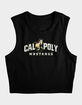 CALIFORNIA POLYTECHNIC STATE UNIVERSITY Distressed Primary Logo Womens Cropped Tank Top image number 4