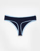 FULL TILT Bow Lace Trim Rib Thong image number 2