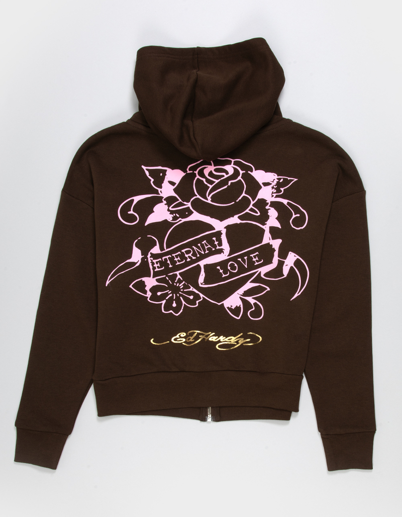 ED HARDY Tiger Face Girls Zip-Up Hoodie image number 1