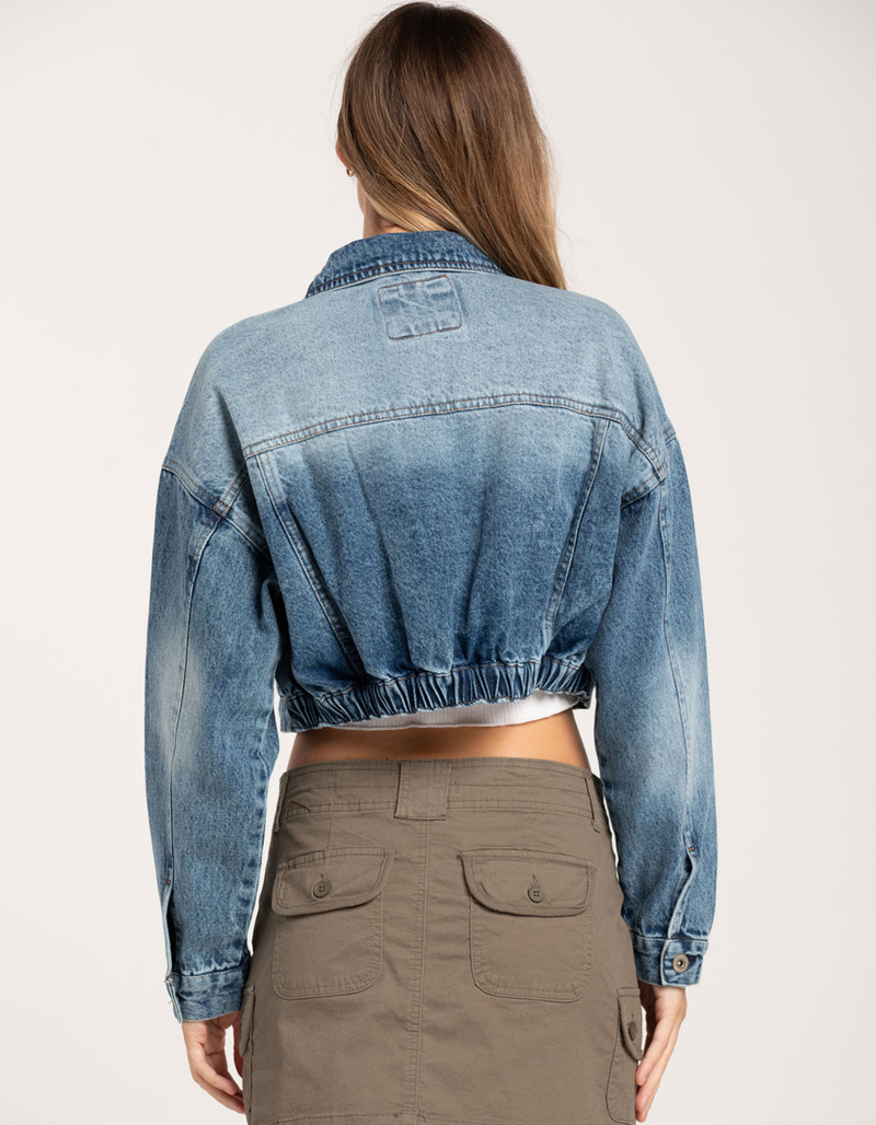 HIGHWAY Crop Denim Womens Jacket image number 2