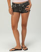 TRUE RELIGION Spicy Mid Rise Super T Flap Womens Micro Shorts image number 3