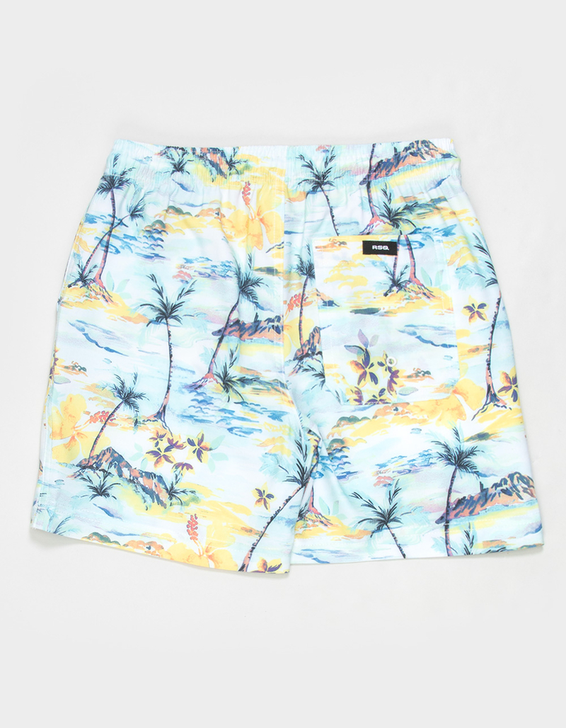RSQ Boys Water Color Scenic Swim Trunks image number 2