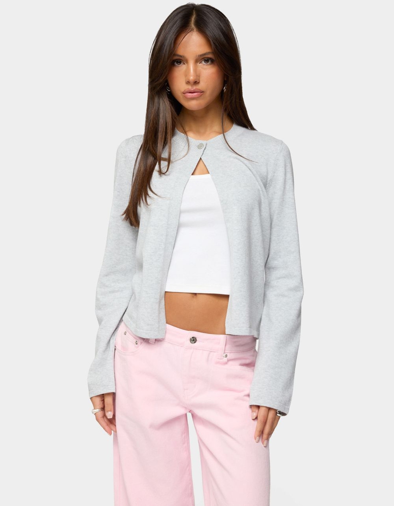 EDIKTED Jenie Split Front Knit Cardigan image number 0