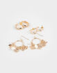 FULL TILT 3 Pack Shell Charm Hoop Earrings image number 1