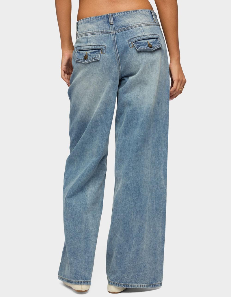 EDIKTED Meredith Low Rise Wide Leg Jeans image number 2