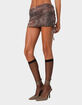 EDIKTED Leopard Printed Mesh Mini Skirt image number 4