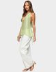 EDIKTED Silky Look Split Front Halter Top image number 4