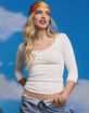 RSQ Womens 3/4 Sleeve Henley Top image number 1