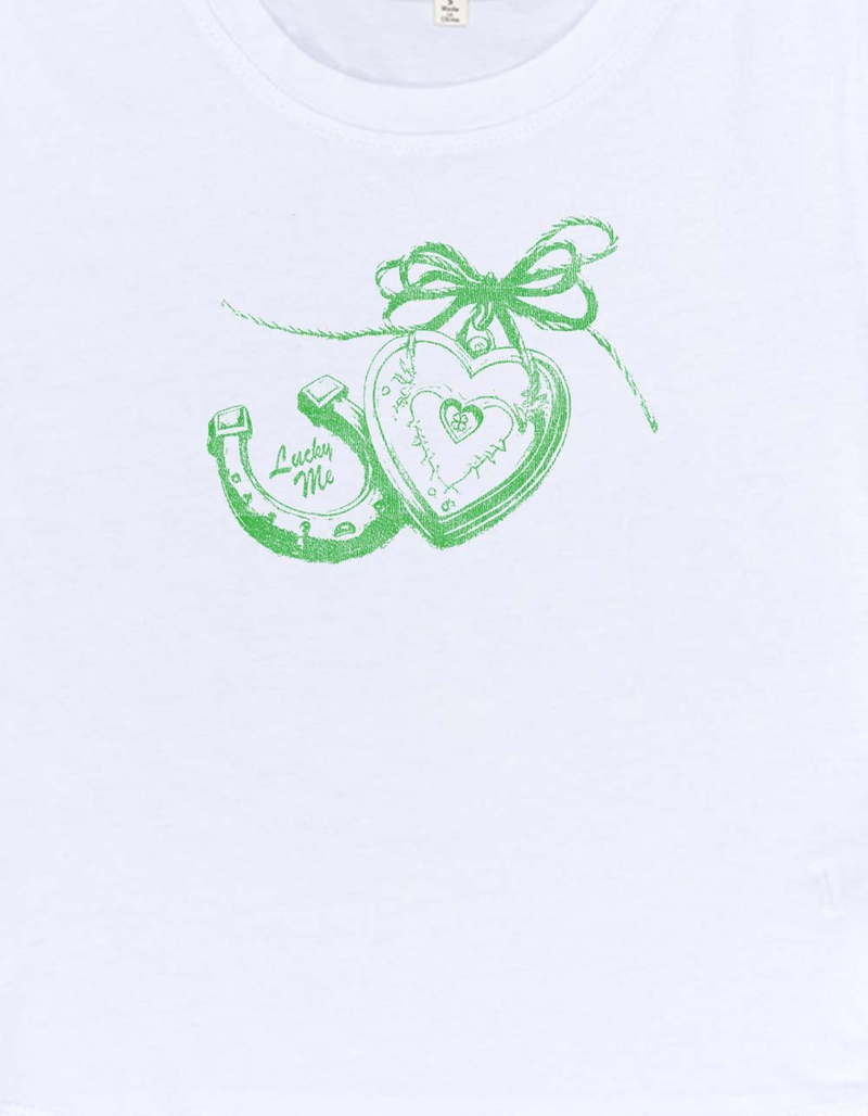 LOCKET Lucky Me Womens Baby Tee image number 2