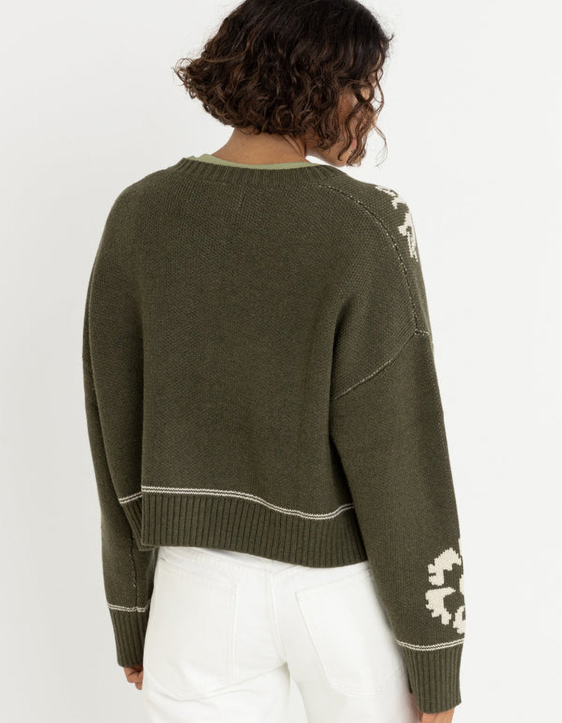 RHYTHM Antique Floral Womens Crop Cardigan image number 2