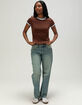 TILLYS Womens Solid Ringer Tee image number 2