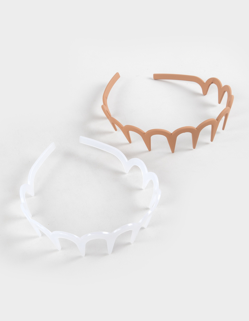 FULL TILT Acrylic Wide Tooth Headband 2 Pack image number 0