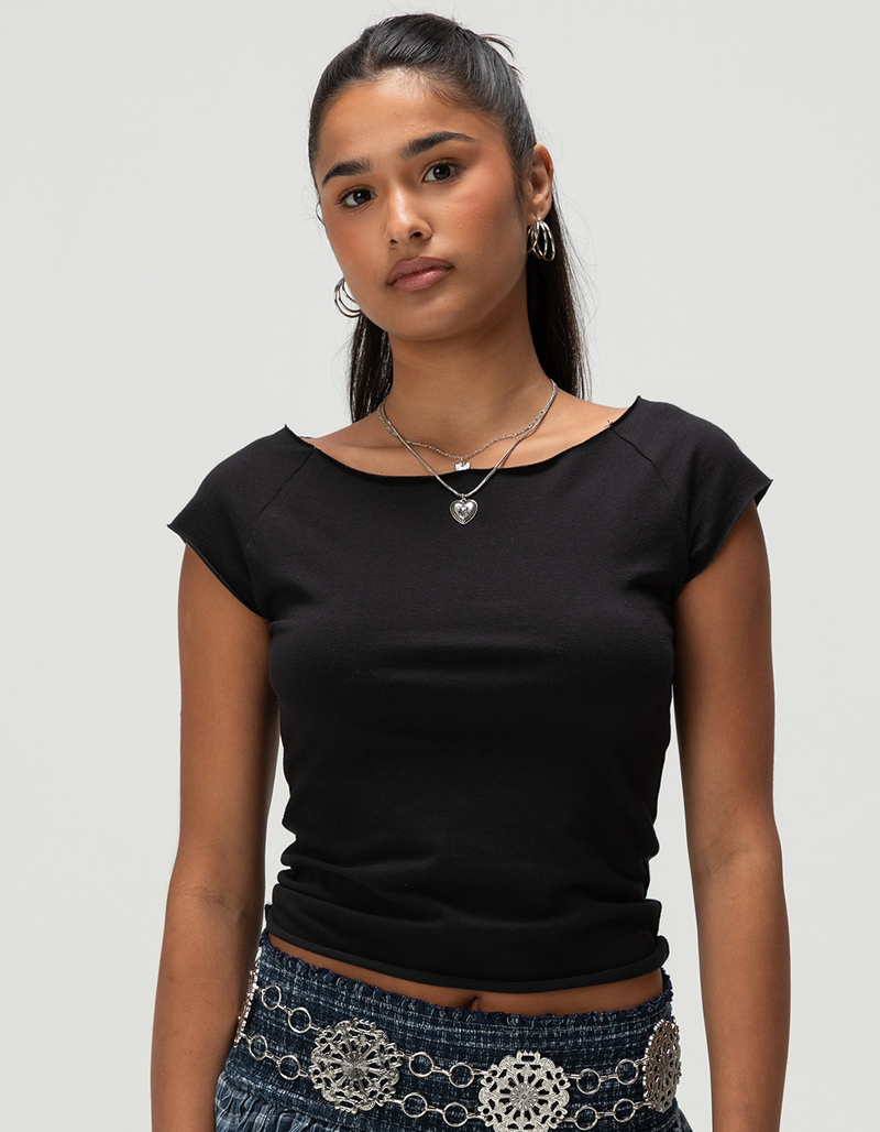 BDG Urban Outfitters Womens Boat Neck Crop Tee image number 0