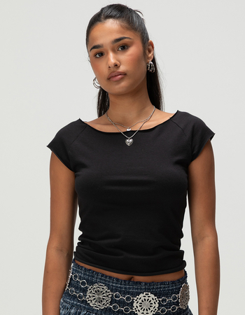 BDG Urban Outfitters Womens Boat Neck Crop Tee Primary Image