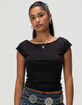 BDG Urban Outfitters Womens Boat Neck Crop Tee image number 1