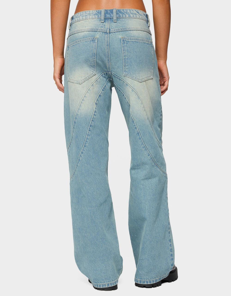 EDIKTED Kiria Stitched Low Rise Jeans image number 2