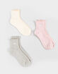 ADIDAS Originals 3 Pack Ruffle Quarter Womens Socks image number 1